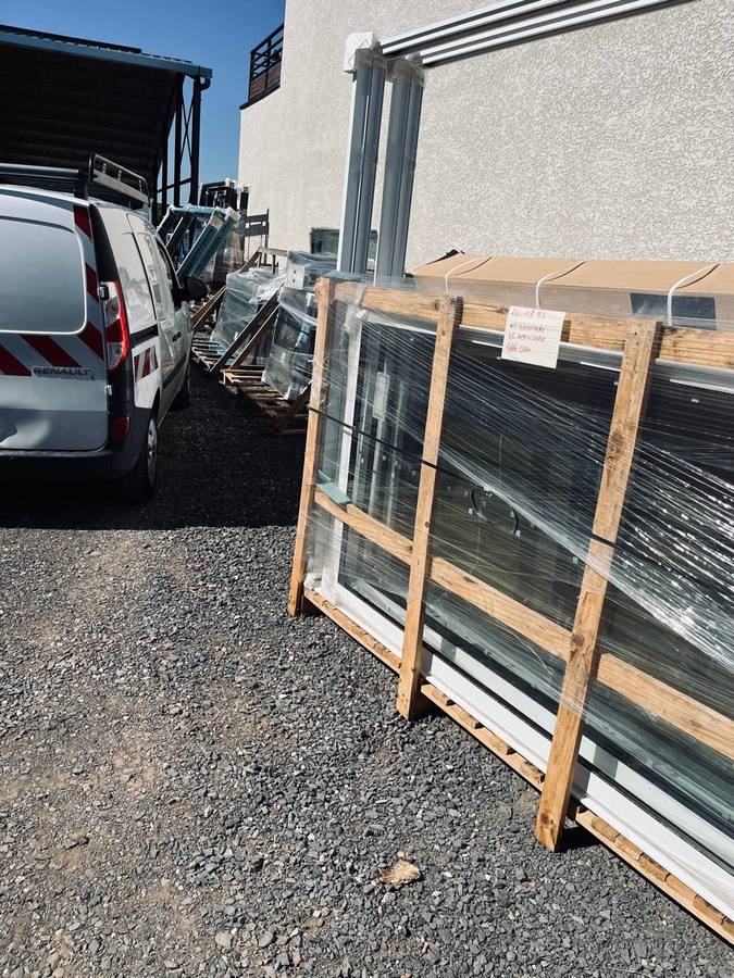 Livraison menuiseries aluminium chantier