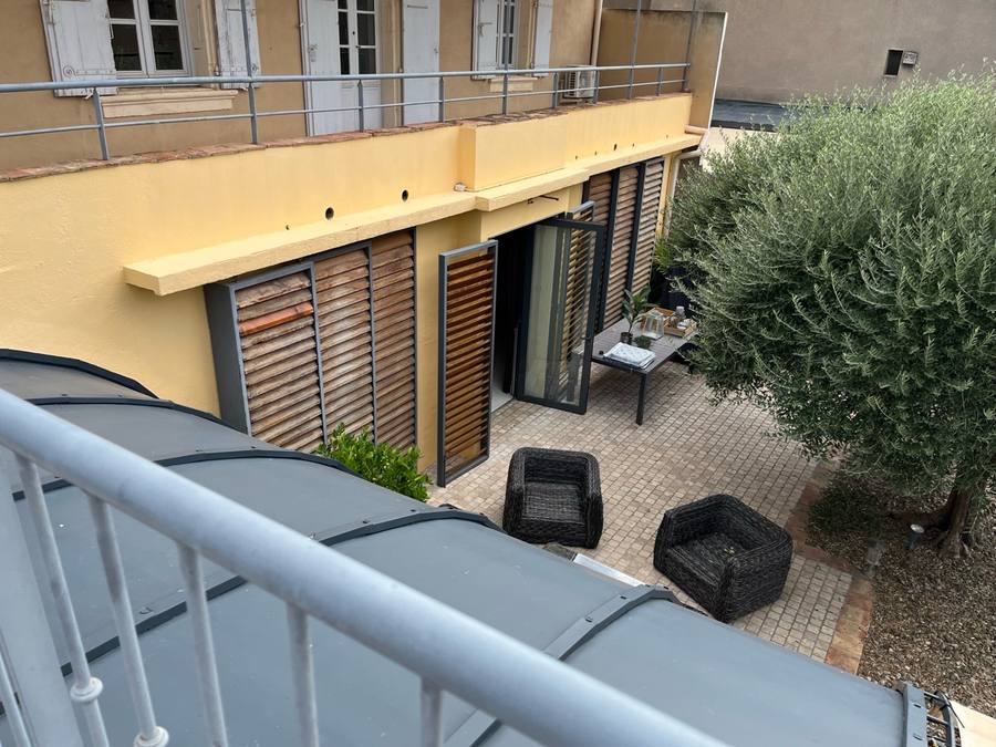 Terrasse extension bois vue jardin